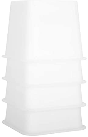 Greensen Möbelstigare Set med 4, Vit, Elefantfot Design, för Säng Soffa Bord Stol