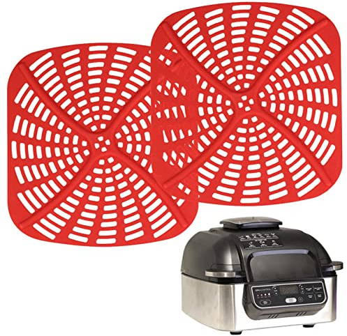 Stalf Tappetino in Silicone Per Airfryer, Riutilizzabile Di Friggitrice Ad Aria Friggitrice E Grill, Vassoio Friggitrice Ad Aria Accessori Friggitrice Ricambi Piastra Salvafreschezza