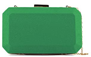 MODELISA - Bolso Clutch Fiesta De Mano Cadena De Hombro Para Vestir Noche Boda Novia Ceremonia Evento Comunion Mujer (Verde)