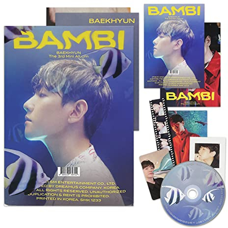 BAEKHYUN - 3rd Mini Album [BAMBI] (Photobook Ver. - Bambi Ver.) Photobook + Lyrics Book + CD-R + Folded Poster + Clear Card + Sequence Film + Postcard + Photo Card + 2 Extra Photocards