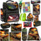 Goldkids Schulranzen XXL Set 15er Ranzen Tornister Federmappe Turnbeutel Gummizugmappe Schürze Brotdose Trinkflasche Aufgabenheft Zuckertüte Regenschutz Dinosaurier Dino Motiv