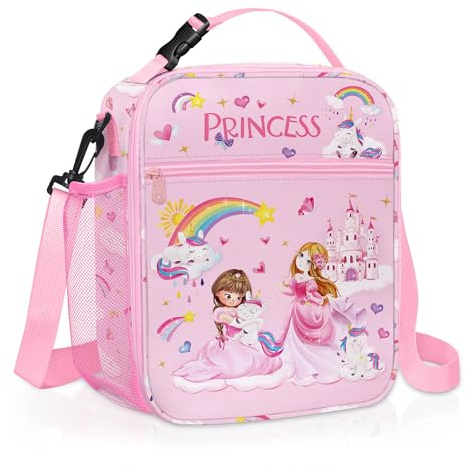 Clastyle Kid Lunch Box for Girl Insulated Lunch Bag Back to School, Unicorn