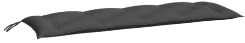 vidaXL Gartenbank Auflage, Bankauflage mit Hohlfasern, Sitzkissen mit Schnüren für Außen Innen, Bankkissen Sitzkissen Bankpolster, Anthrazit Oxford-Gewebe