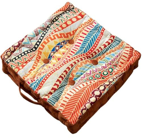 ILiemao Sitzkissen Garten bunt, sesselauflage Outdoor, sitzerhöhung Stuhl, stuhlkissen 40x40, bodenkissen Boho, sitzkissen Sessel senioren für stuhlerhöhung Erwachsene Auto gartenstuhl(A)