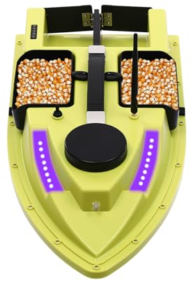 MIKIYUEER Angeln Köder Boot mit GPS - Dual-Motor, Ferngesteuertes Futterboot Angeln leicht gemacht - Tragetasche und Ladegerät inklusive 4.4 lbs Kapazität, 2.4G Fernbedienung