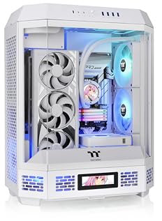 Thermaltake Tower 600 Snow Mid-Tower ATX Case; 3 Tempered Glass Panels; Hidden-Connector Motherboard Support; Rotational PCI-e Slots; CA-1Z1-00M6WN-00; 3 Year Warranty