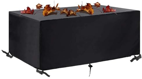 Coperture per Mobili Da Giardino 260x120 Copertura Dei Mobili Da Giardino,Copri Tavolo Da Esterno Antipolvere,Antivento,Antineve per Divani E Altri Tavoli Da Giardino- Nero 260x120x74cm/LxWxH