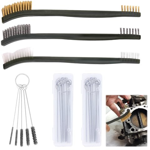 Yenblow 6 Pack Throttle Body Cleaner Kit, Carburetor Cleaning Kit, Torch Tip & Carb Dirt Remove Cleaner Set for Chainsaw Orifices Welding Motorcycle ATV Carburetor Jet Stove Gas Nozzles Shower Heads