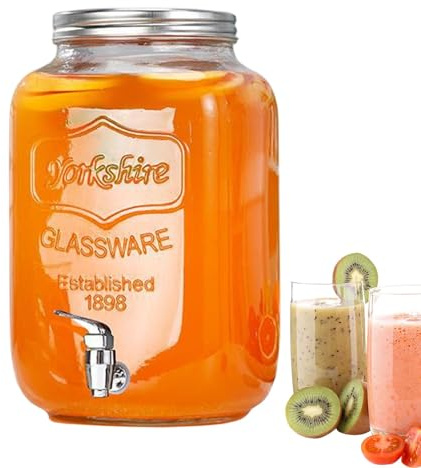 Distributori di bevande per occasioni, dispenser di succo a tenuta stagna, con beccuccio, design vintage trasparente, accessori divertenti, servizio bevande, balli di nozze
