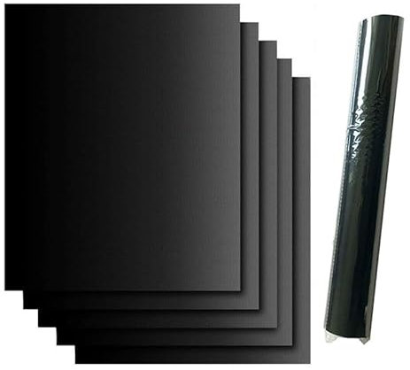 Lot de 5 tapis de cuisson en téflon antiadhésifs pour four et barbecue – 50 x 40 cm chacun (40 cm x 50 cm)