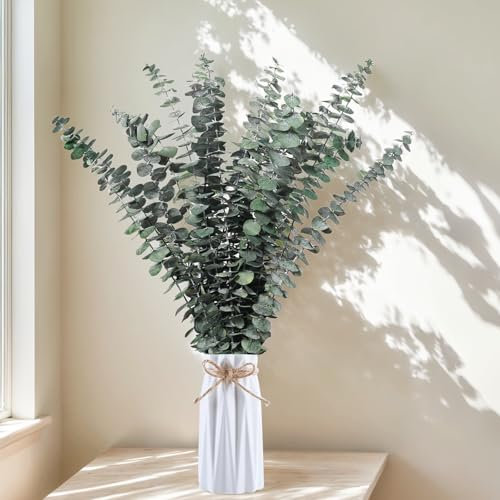 Probuk Bouquet di Pampas con Rami Decorativi per Vaso e Eucalipto Essiccato per Decorazione della Casa, 10 Pezzi