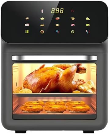 Heißluftfritteuse Backofen 13L Dörrautomat Minibackofen mit LED-Touchscreen, Ober-/Unterhitze, 15-60 minTimer ölfreies Multifunktionsofen