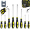 ZBXSNK 10Pcs Screwdriver Set 5 Size Heavy Duty Chrome Vanadium Steel Magnetic Screwdriver with 5 Cross& 5 Flat Head Soft Non-Slip Grip Hand Tools
