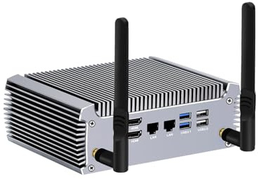 PcZinophyte Fanless Mini PC FU02 Ryzen 7 7730U 5825U R5 5625U 4500U Gaming Computer Dual LAN Firewall 2*HDMI2.0 NVMe DDR4 WiFi6