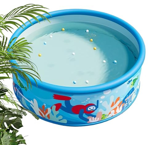Pool för - plaskpool | Rund förstärkt PVC-bärbar bassäng för och vuxna för utomhusbruk