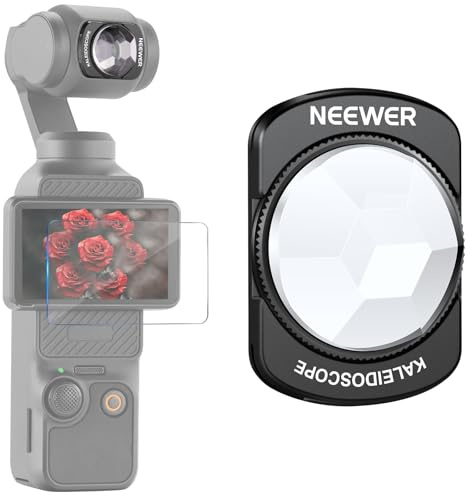 NEEWER Filtro Prisma Caleidoscopio Compatibile con DJI Osmo Pocket 3 / Pocket 4 / Xtra Muse, Filtro magnetico per obiettivo con stabilizzatore HD + protezione per schermo, FL-C39