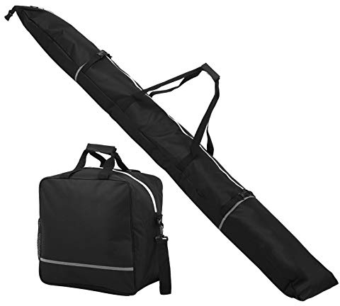 TOPINCN Bolsa de Snowboard de Longitud Ajustable y Juego de Estuche de Viaje para Botas de esquí para Guardar Equipos de esquí para Actividades Al Aire
