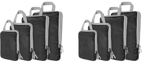 Jushenpoer Cubi da Imballaggio A Compressione, 8 Set di Cubi da Imballaggio Ultraleggeri per La da Trasporto, Imballaggio da Viaggio per La Borsa Organizer per