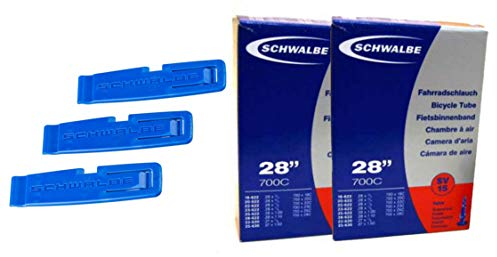 Schwalbe SV 15 Rennrad Schlauch 28 2 Stück inkl. 3 Scwalbe Reifenheber