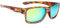 Strike King Sonnenbrille für Angler SK Pro Sunglasses, Modell:grün verspiegelte Gläser/braun gefleckter Rahmen