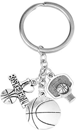 NUOBESTY Schlüsselanhänger Sport Basketball Metall Anhänger Geburtstag Abschluss Geschenke