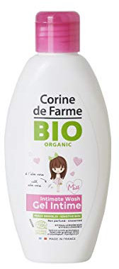 Corine de Farme - Gel Intimo Miss Bio 125ml Niñas 2 Años y + - Higiene Íntima Suave Aloe Vera - Respeta el Equilibrio de la Flora Íntima, Hidrata y Alivia las Molestias - Certificado Ecológico ECOCERT