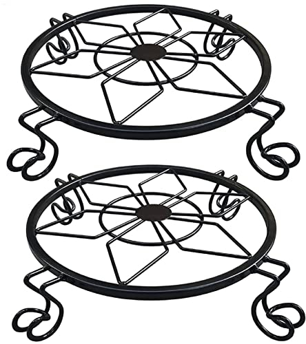 NILICAN scaffali per Fiori in Metallo,Portavasi Ferro,Flower Pot Iron Plant Stand,Porta Piante Supporto per Vaso per Il Supporto per la Semina del Patio del Giardino di casa(nero)