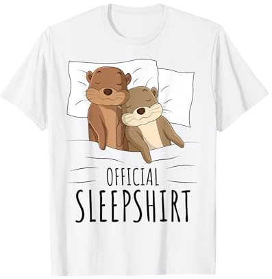 Sleeping Sea Otter Lover Napping Chemise de nuit officielle T-Shirt