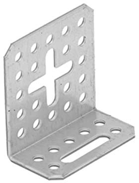 Gedotec connecteur d'angle 90° angle de réglage pour plaques de plâtre | 1 pièce fer d'angle - 60x30x56 mm | support de poteau poids lourd angle de vissage | métal angle métallique angle 90 degrés m