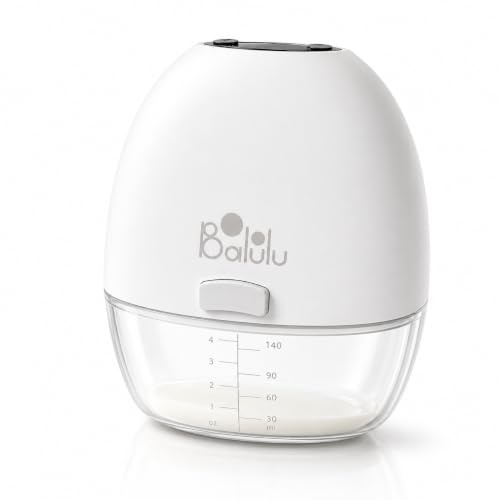 BALULU Tire-Lait Électrique Mains Libres FinConfort, Portable, Rechargeable, Sans Fil, Silencieux, Compatible Inserts, Sans BPA, Idéal Reprise du Travail, Allaitement Discret