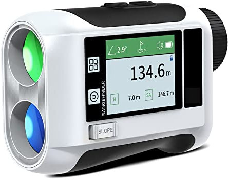 Medidor de área terrestre Telescopio de telémetro láser LCD Golf al aire libre Caddy de voz Estuche de telémetro Ruleta Cinta métrica Telémetro Telescopio Medir distancia, área y volumen (Color :