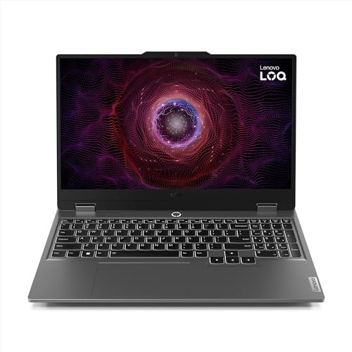 Lenovo LOQ 15AHP9 - Ordinateur Portable Gaming 15.6'' FHD 144Hz (AMD Ryzen 7 8845HS, RAM 16Go, SSD 512Go, NVIDIA GeForce RTX 4050-6GB, Windows 11 Home) Clavier AZERTY Français - Gris Lunaire