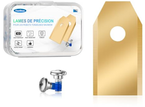 Lot de 36 Lames Compatibles avec TOUS Navimow Série i105e, i110e, H1500e, H3000e, X315e, X330e, Lames de Tondeuse Robot, Vis avec Vernis de Sécurité