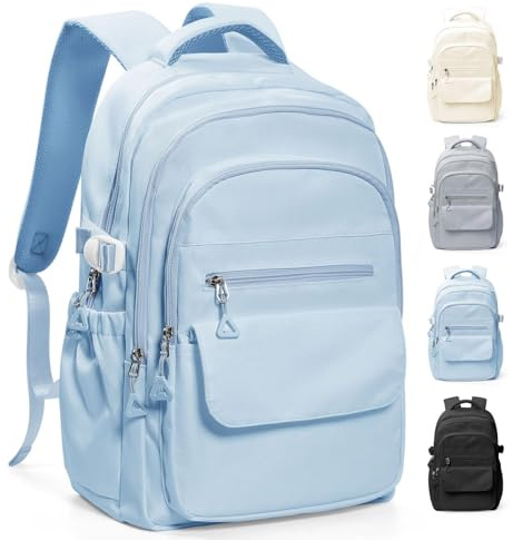 HYC00 Schulrucksack Teenager Mädchen Schultaschen Wasserdicht Rucksack Laptop Damen Tagesrucksack Casual Daypacks Leichte Schultasche Mädchen Jungen Schulranzen Travel Backpack Women Büchertasche,Blau