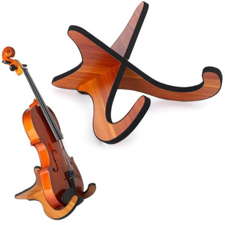 OUDQFCJ Supporto in legno per piccole chitarre, ukulele e violini, supporto da pavimento per elettronica classica acustica, supporto universale per ukulele, accessori per chitarra