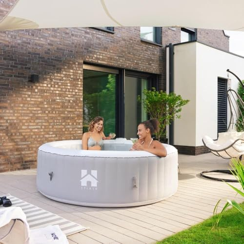 HOME DELUXE - Idromassaggio da esterno - Splash - incl. cuscino, portabevande, tettoia parasole I Spa idromassaggio da esterno per 6 persone - scelta di varianti