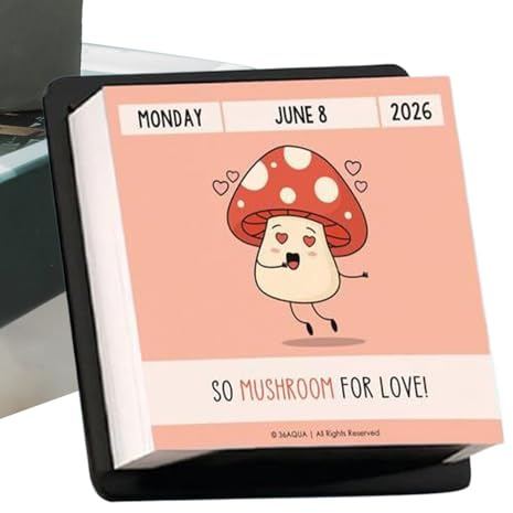 Tuxuseo Calendario permanente 2026 con frases motivacionales - Decoración de escritorio con citas positivas para el hogar y la oficina