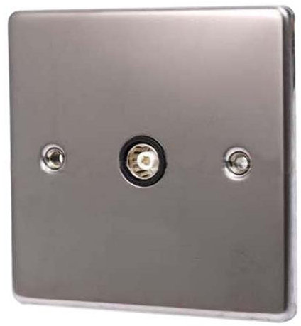 BLACK NICKEL TELEVISION SOCKET C434BNB