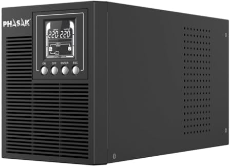 Phasak PH 9210 - Sistema de alimentación ininterrumpida (1000 VA, LCD, USB, SNMP, RJ45, RS-232)