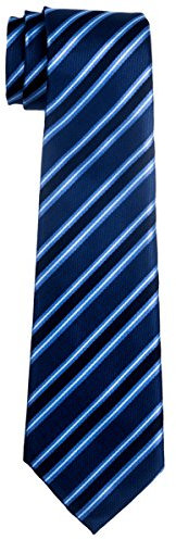 Retreez Jungen Gewebte Krawatte Preppy Gestreifte - 8-10 Jahre - blau