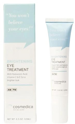 New Brightening Eye Gel With Hyaluronic Acid, Vitamin C & E, Peptides For Dark Circles Puffiness, Wrinkles, Fine Lines, Crows Feet, Dark Spots For A More Radiant Appearance 0.5 FL OZ (15 ML)