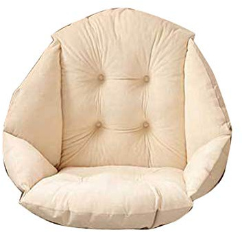 Cuscino Spesso Sedia con Schienale per L'Ufficio Auto Poltrona Sospesa da Giardino Sedia Dondolo Amaca Beige 40X48CM
