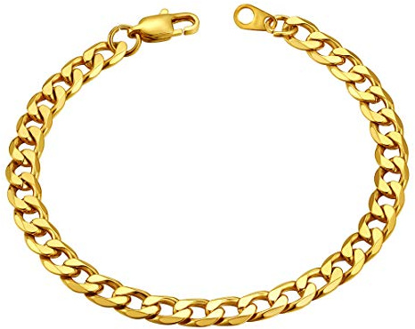 ChainsHouse Men Bracelet Silver Cuban Chain Stainless Steel Bracelets Link Hip Hop Jewellry 6/8/13MM Width, 19/21CM Length