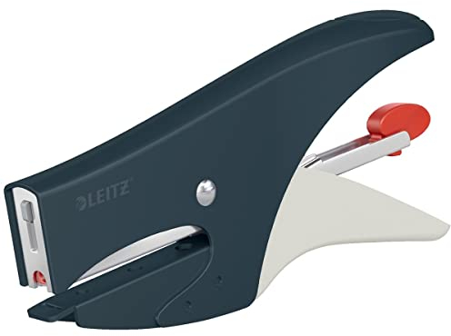 Leitz Heftzange, 15 Blatt, Hinterlademechanik, Inkl. P2 Heftklammern Nr. 10, Samtgrau, Cosy-Serie, 56450089