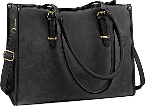 NUBILY Borse Donna Grande Borsa Lavoro Donna Pelle PU Borsa Tracolla per Laptop 15.6 Pollici Impermeabile Borsa Shopper Tote Business Scuola
