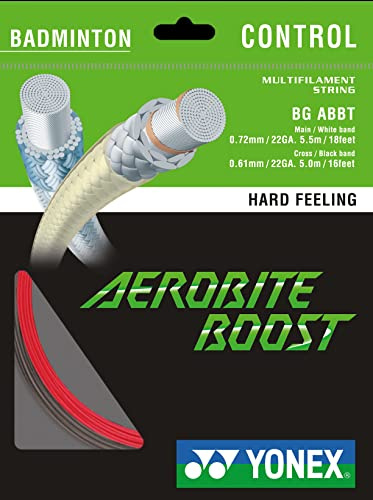 YONEX AEROBITE Boost Badminton String - Gray/RED (1050)