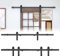 JOIEYOU Herraje para puerta corredera, riel de 200 cm con ruedas, sistema de puerta corredera con diseño silencioso, soporta hasta 130 kg para puerta de madera, habitaciones, cocina, almacén