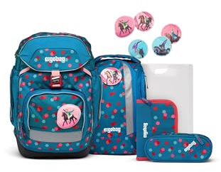 ergobag Pack Set ergonomischer Schulrucksack, Schulranzen, Vorgänger-Kollektion, flexibel 6-teilig 1.Klasse Grundschule