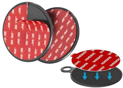 ehomiiii Lot de 2 supports adhésifs multi-usages de 73 mm pour téléphone portable, systèmes de navigation GPS, GPS satellite et caméras embarquées, noir