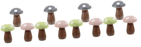 BESPORTBLE 12 Pièces Ornement De Champignon Statue Figurines De Champignons Décor De Jardin De Champignons Décor De Champignons Parure De Champignon Petit Champignon Modèle Champignon Résine